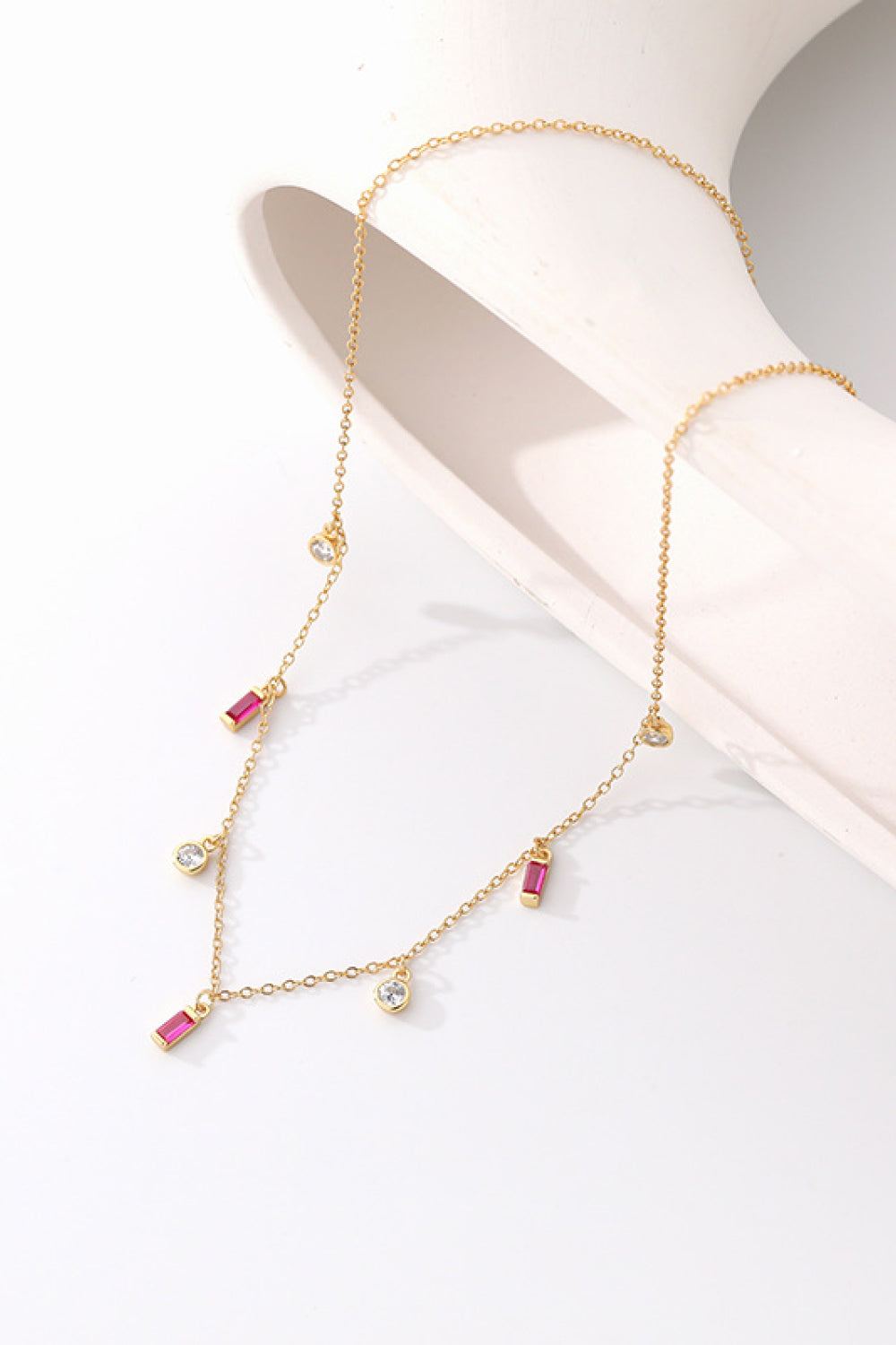 18K Gold Plated Multi-Charm Chain Necklace