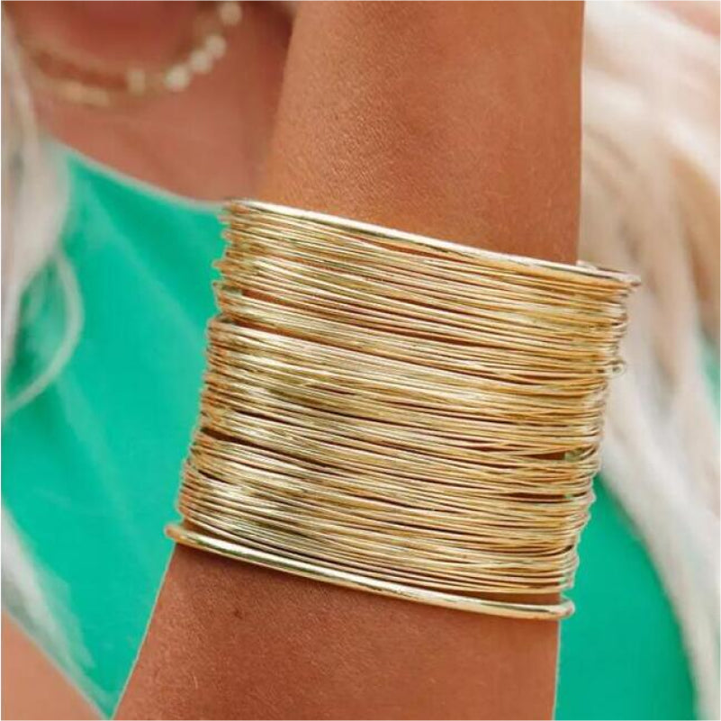 Alloy Layered Cuff Bracelet