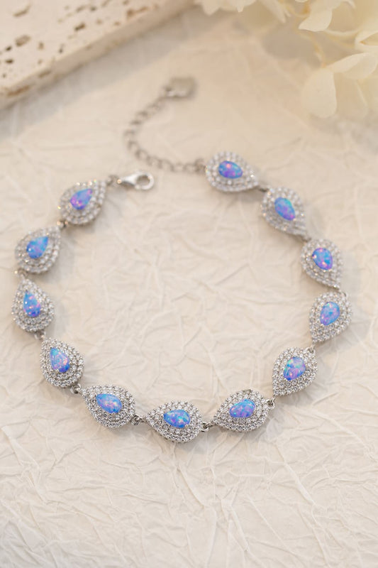 925 Sterling Silver Opal Bracelet