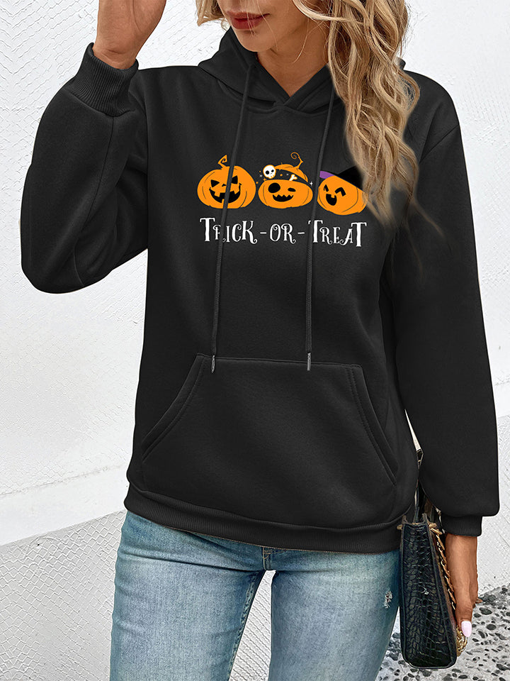 Perfee TRICK OR TREAT Long Sleeve Hoodie