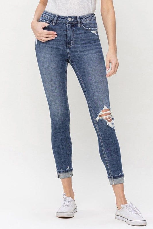 Vervet by Flying Monkey Teagan Full Size High Rise Cropped Skinny Jeans