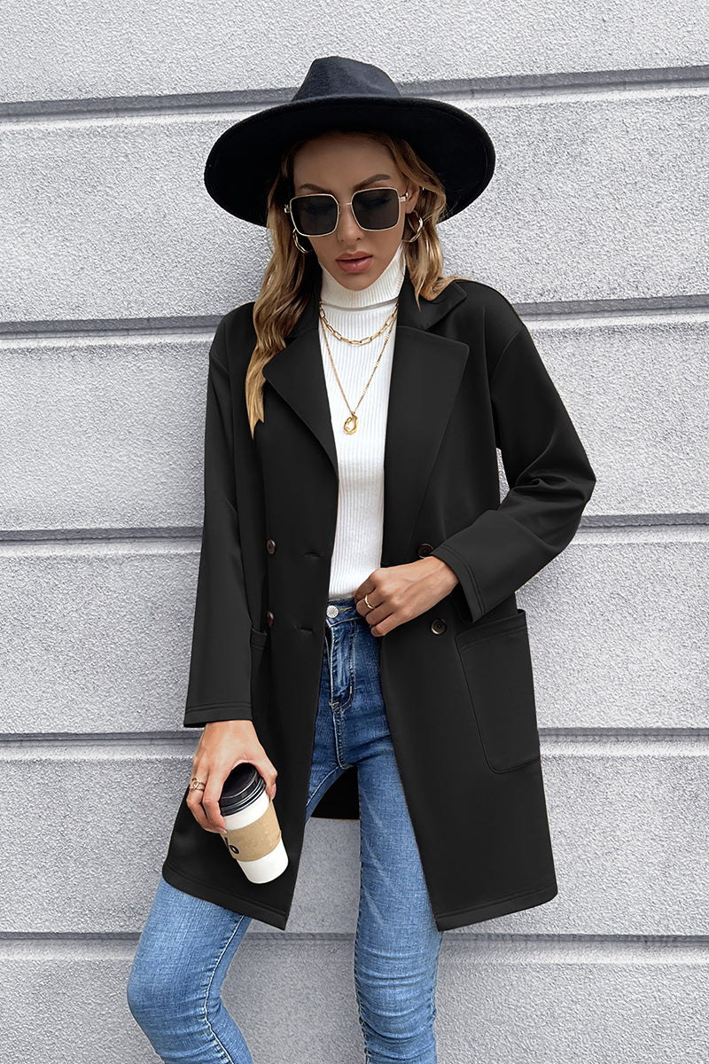 Ivy Lane Lapel Collar Long Sleeve Blazer