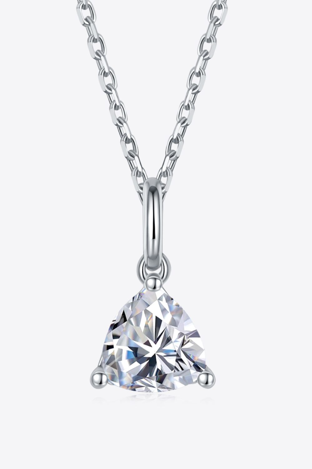 1 Carat Moissanite Pendant 925 Sterling Silver Necklace