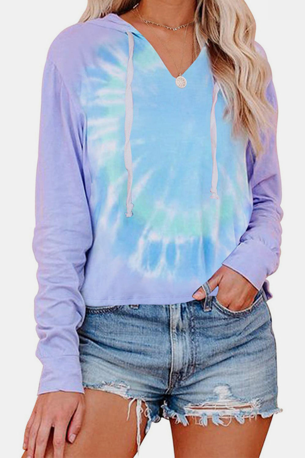 Ivy Lane Tie-Dye Drawstring Hoodie