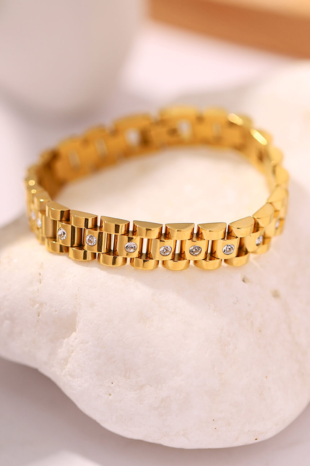 18K Gold-Plated Stainless Steel Zircon Bracelet