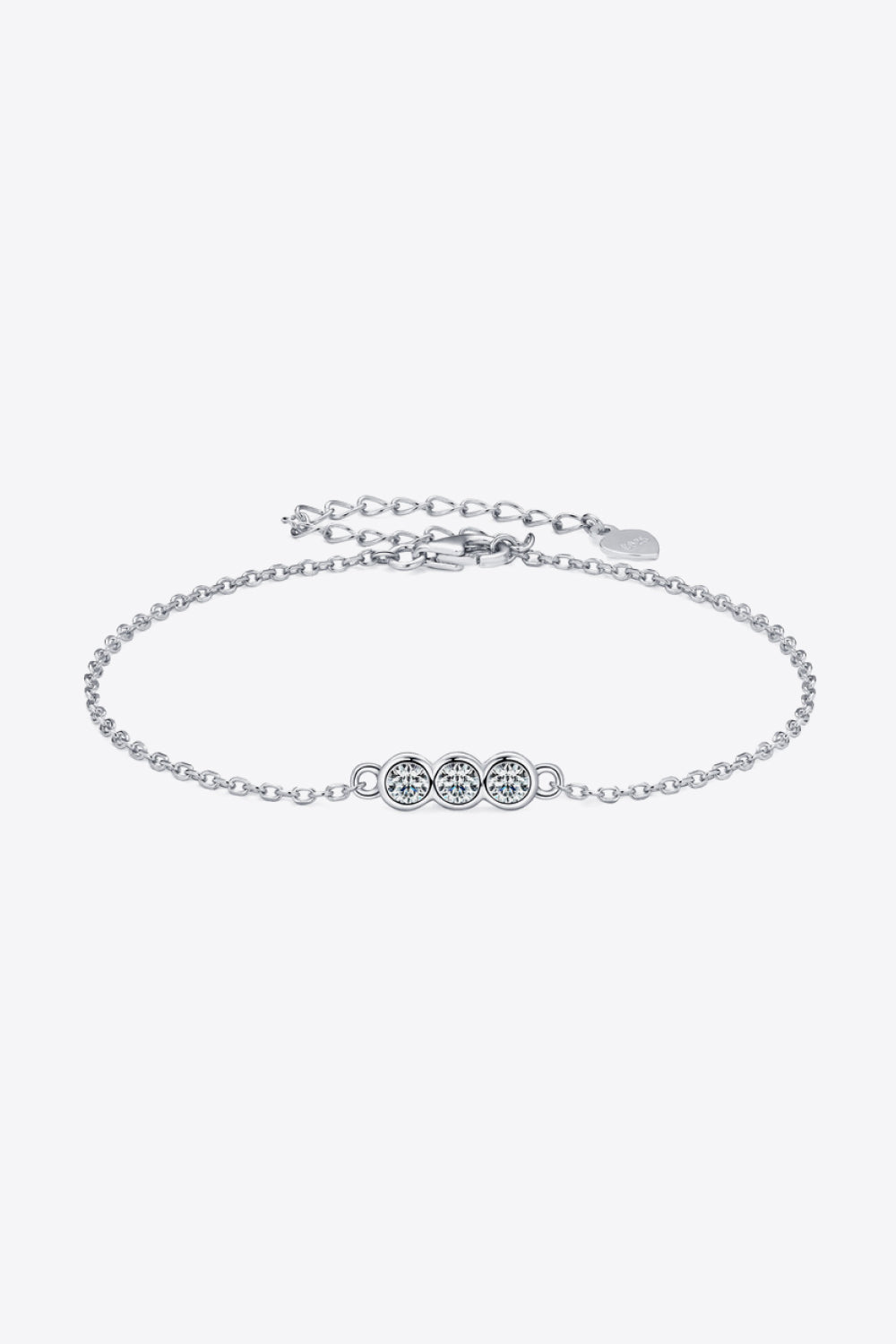 Adored Moissanite 925 Sterling Silver Bracelet