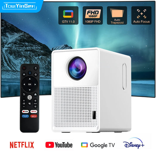 TouYinger H7 Full HD Portable Projector 5G WIFI GTV Android Smart Home Theater TV Video