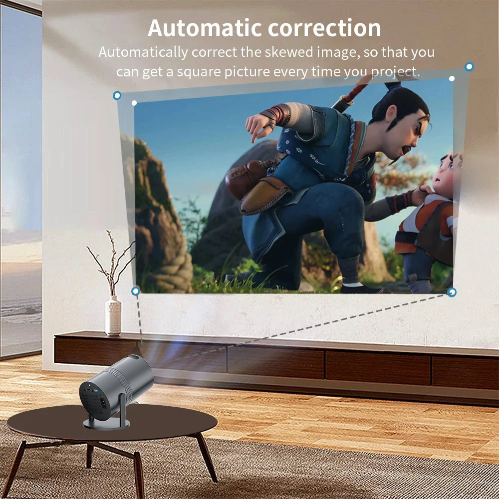 Salange P300 Projector 4K Android11 WiFi Rotatable Smart TV 720P Cinema Portable Outdoor Sync Phone Proyector for 1080P 8K Movie