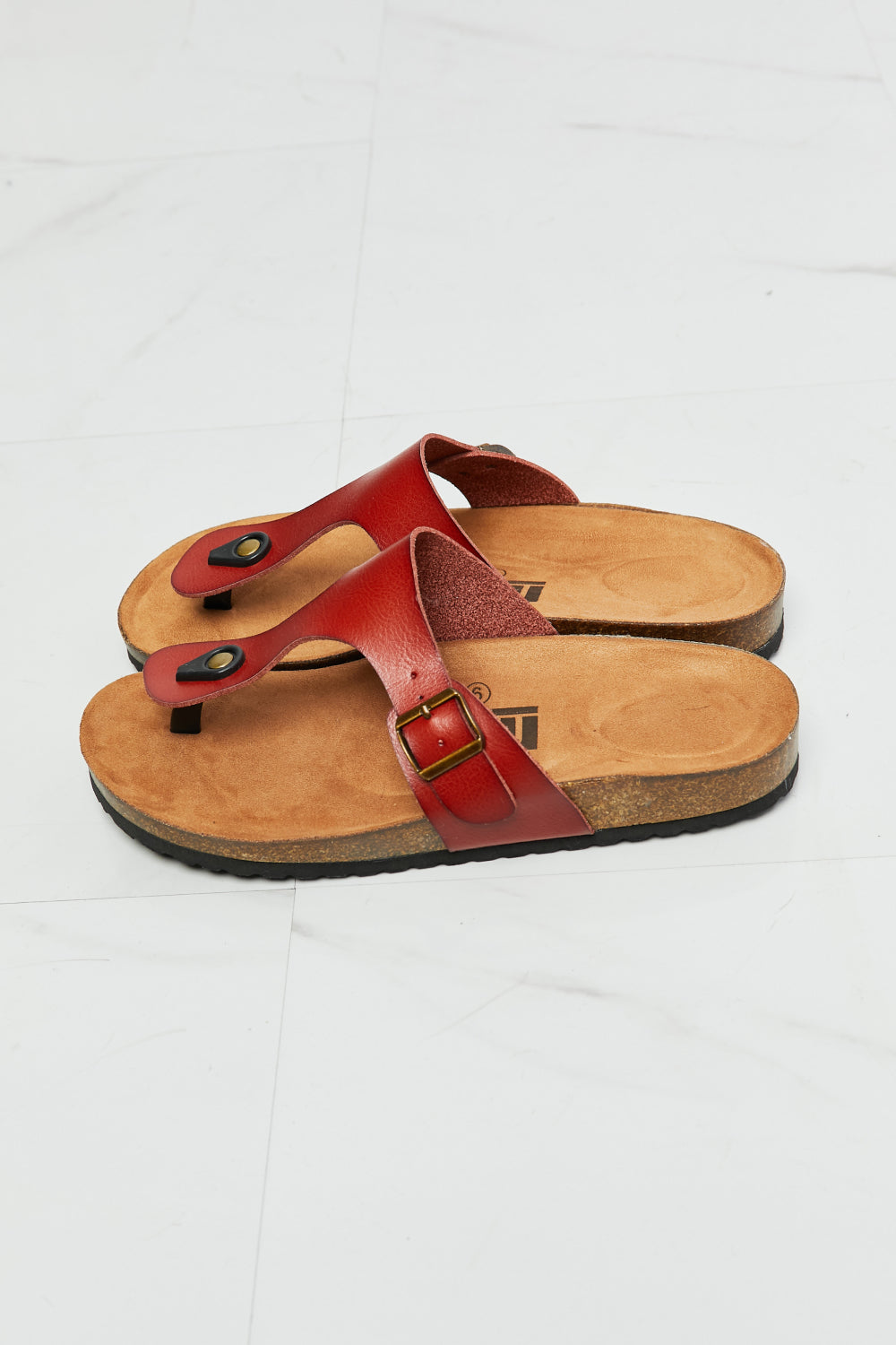 MMShoes Drift Away T-Strap Flip-Flop in Red