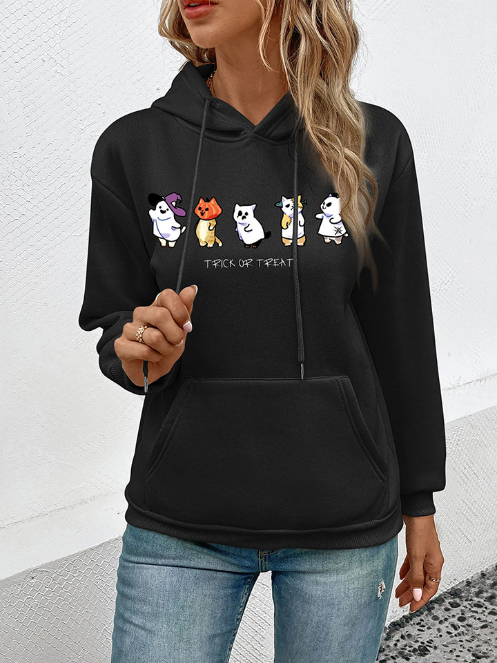 Perfee TRICK OR TREAT Long Sleeve Hoodie