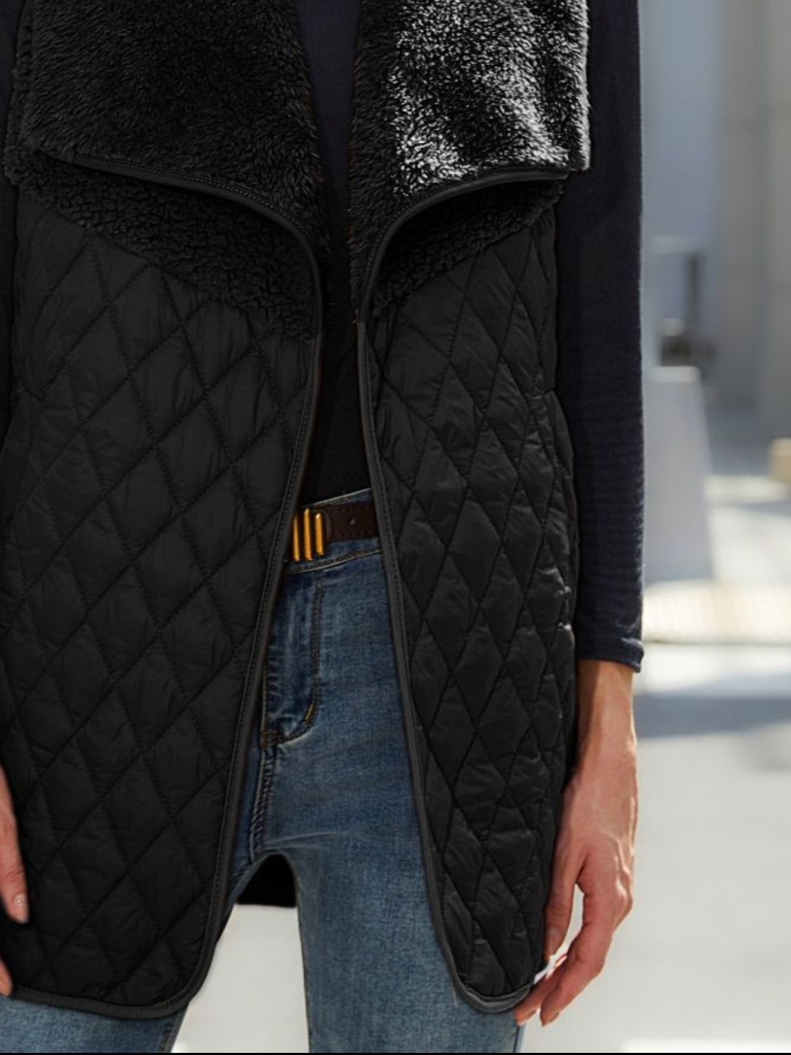 Open Front Collared Vest