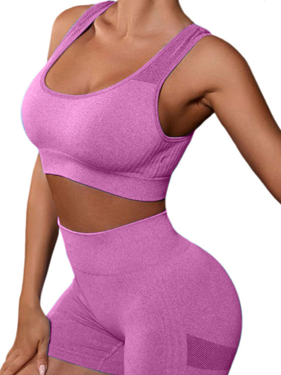 Cutout Scoop Neck Tank and Shorts Active Set